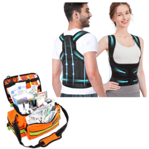 Home First Aid Kit & Posture Corrector for Women and Men